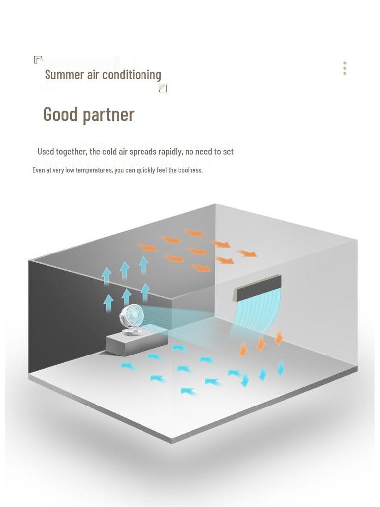 New Mini Oscillating Desk Fan: USB Rechargeable with Remote Control