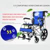 Portable Wheelchair Scooter Small Simple Folding Lightweight Inflatable Travel Elderly Trolley Foldable Armrest 20 Inch Large Tire