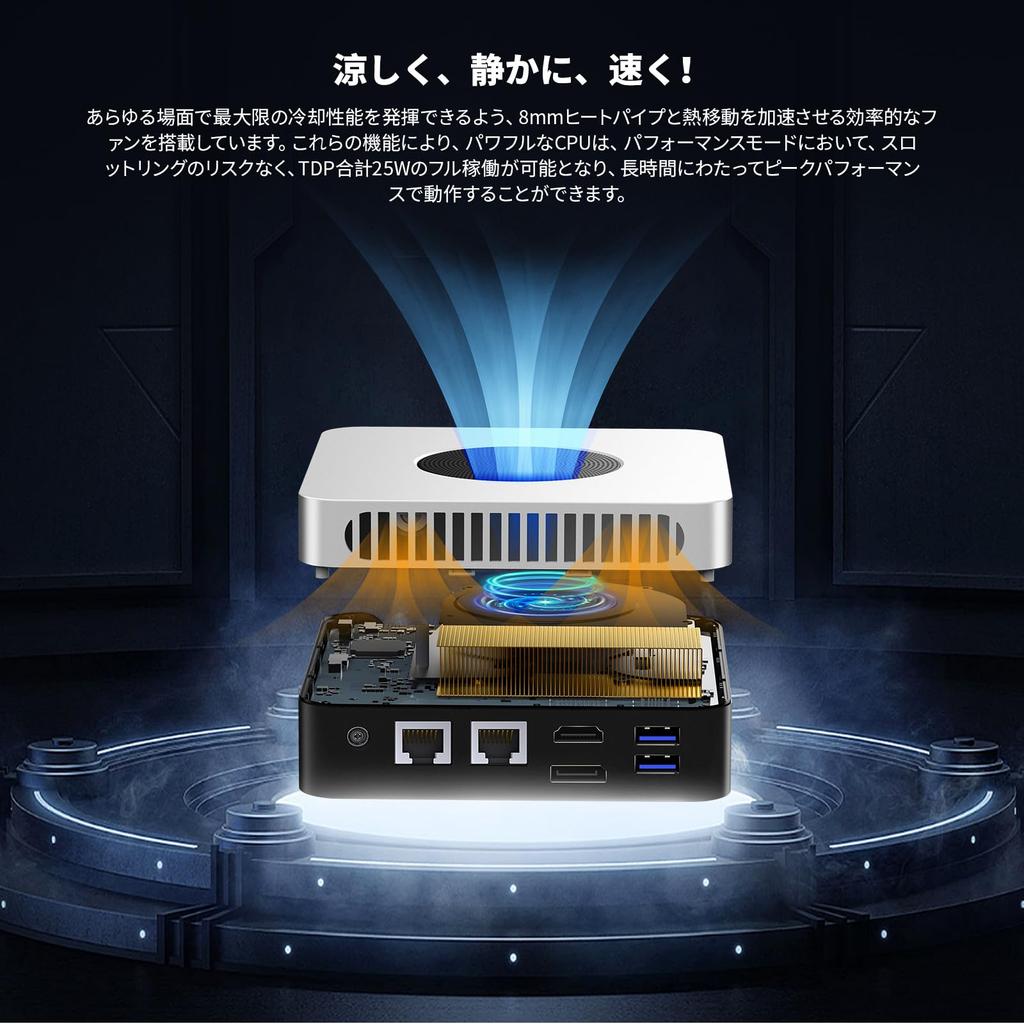 Мини-ПК 12-го поколения Intel N100 Windows11 CHUWI LarkBox Тихий небольшой настольный мини-ПК Мини-ПК /HDMI Сверхкомпактный 2.5G