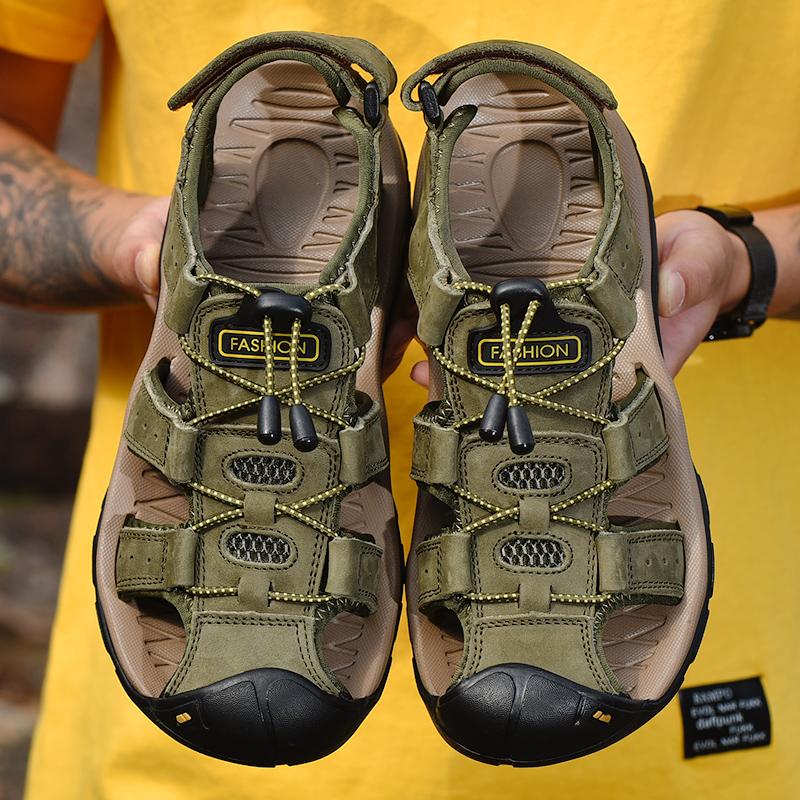 Мужские сандалии хорошего качества, пляжная обувь, мужские сандалии в британском стиле, римские сандалии, мужские, большой размер 48, мужская летняя обувь для отдыха на открытом воздухе