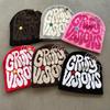 Letters Grvty Visions Knit Beanie Hats Winter Embroidered Casual Streetwear