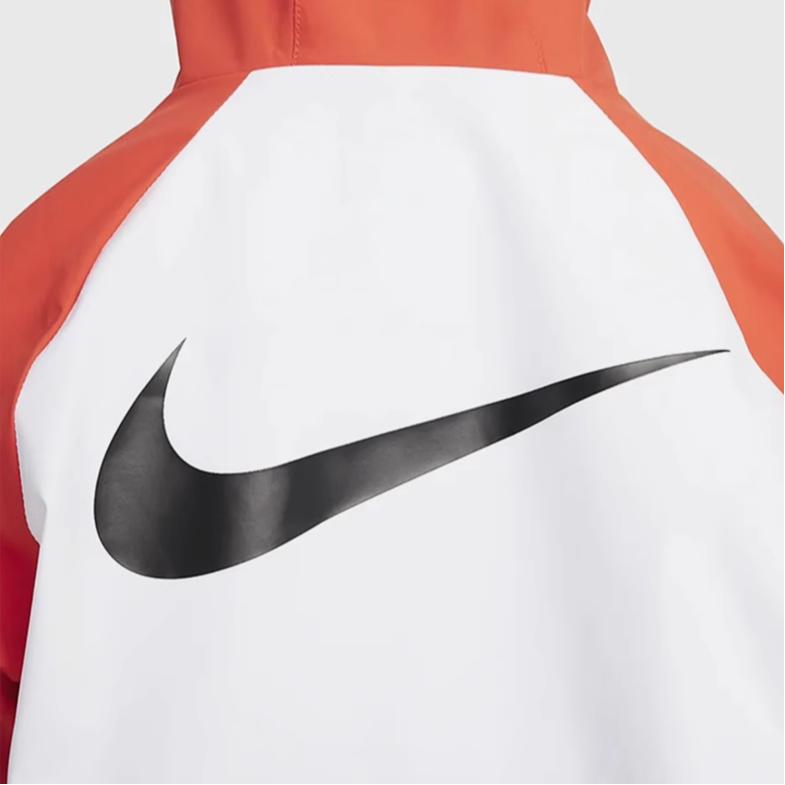 Nike Куртка с капюшоном и застежкой-молнией с цветным логотипом, детские куртки, черная FJ5209-010