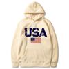 Сша буквы американский флаг звезды и полосы мужская одежда свободная толстовка с круглым вырезом осенний пуловер толстовки повседневная карманная толстовка