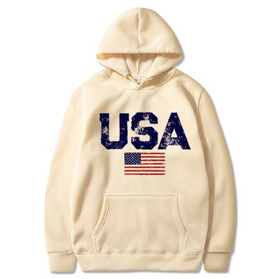 Сша буквы американский флаг звезды и полосы мужская одежда свободная толстовка с круглым вырезом осенний пуловер толстовки повседневная карманная толстовка