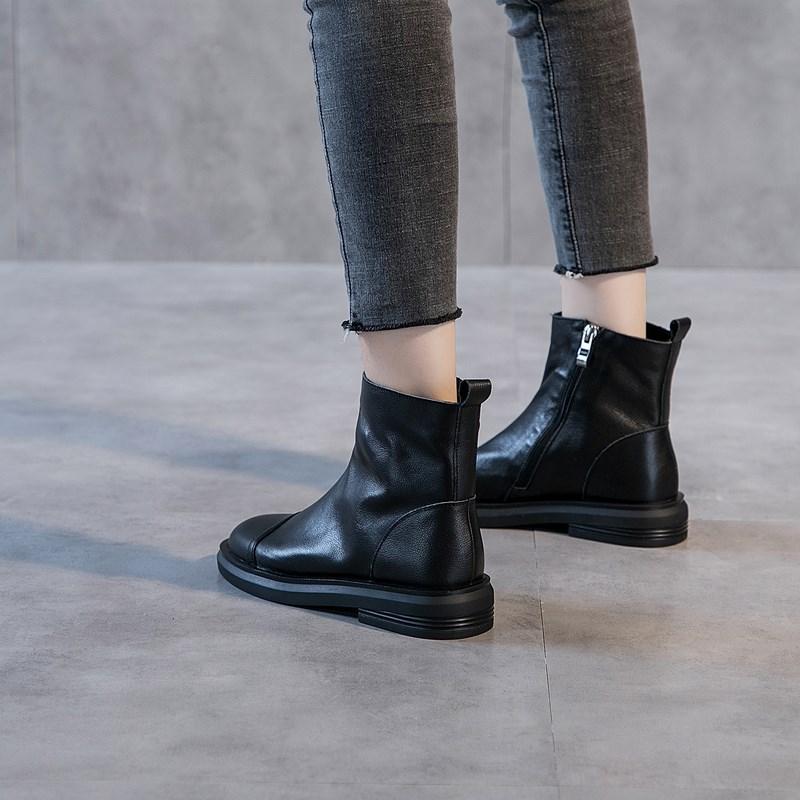 Челси короткие ботинки женские осень и зима новые ботинки Мартин повседневные на плоской подошве из мягкой кожи универсальные модные ботинки