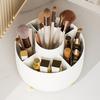 360-Degree Rotatable Cosmetic Storage Box Large Capacity Multiple Compartments Stationery Organizer Makeup Brush Holder