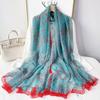 Print Neck Tie Shawl Breathable Beach Bandana Women Hijab