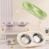Non Slip Stainless Steel Double Bowl Pet Food Dish With Anti Spill Design For Cats And Dogs Durable Easy Clean