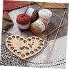6pcs Heart Shaped Wooden Threading Board, Yarn Weaving Threading Board, Wooden Weaving Tools with Pre-punched Holes