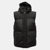 Vogue Black Thick Sleeveless Down Jacket with Hood Men