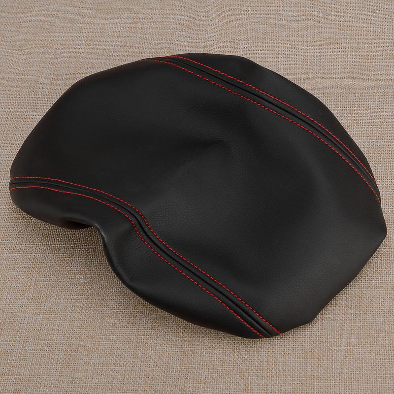 Car Center Console Armrest Lid Cover Trim Black Cover with Red Sewing Fit for Kia Optima 2016 2017 2018   PU Leather