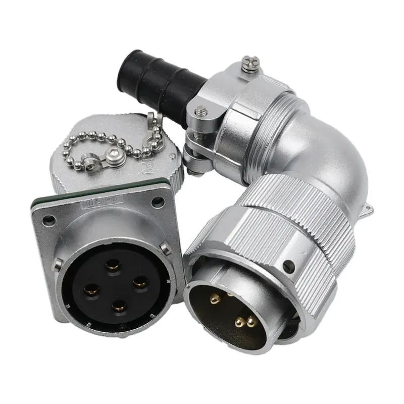 WEIPU Waterproof Right Angle Aviation Connector 4 6 10 11 12 13 19 Pin Industrial Metal Male Plug Female Socket Jack WY32 TV Z