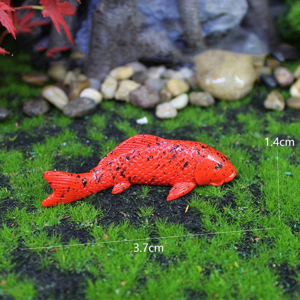 Товары для вечеринки Мультяшное Мини-украшение в виде карпа кои Смоляные поделки Имитация фигурок карпа DIY Милая маленькая статуэтка рыбки Аквариум