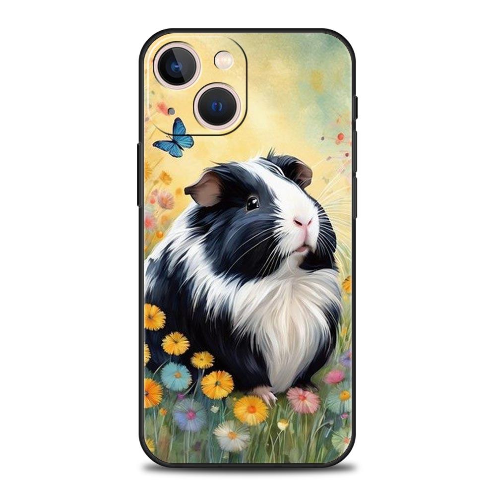 Животное Морская свинка Кави Милый чехол для телефона Для iPhone 16e 15 14 13 12 11 Pro Max XS X XR SE 7 8 Plus Чехол iPhone 16 Мягкий ТПУ Чехол