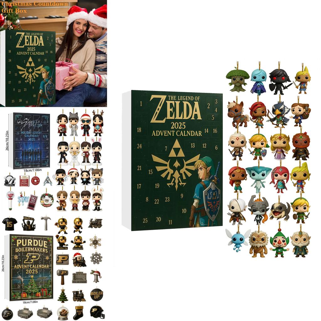 Рождественский адвент-календарь Stray Kids с 24 акриловыми украшениями для праздничного подарка