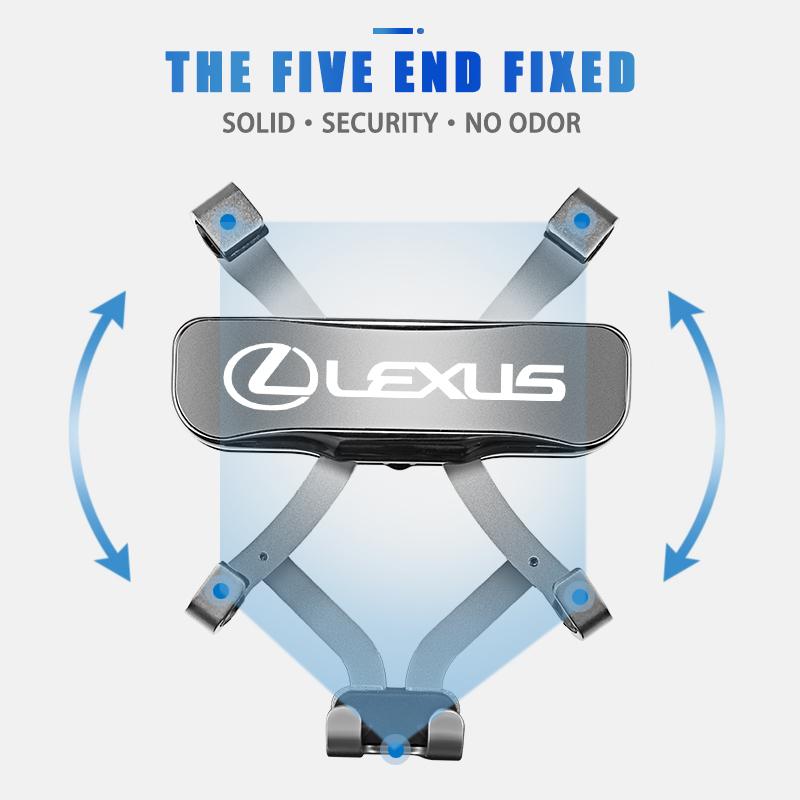 Zinc Alloy Car Styling Phone Holder Air Vent Mount Clip For Lexus FSPORT LBX NX RX 350h 450h ES UX 300e GS GX IS LS LX CT LC RC