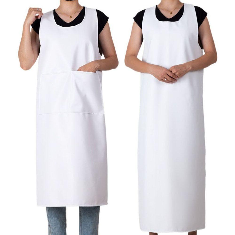 Oil-proof Work Smock Waterproof Cooking Work Clothes Durable Kitchen Apron  Lab Work