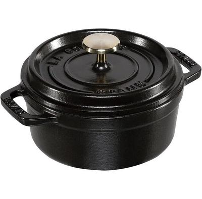 Кокотница Zwilling Staub, круглая, 12 см, чёрная, 400 мл (40509-471-0)