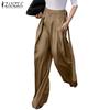 Женские повседневные однотонные свободные широкие брюки