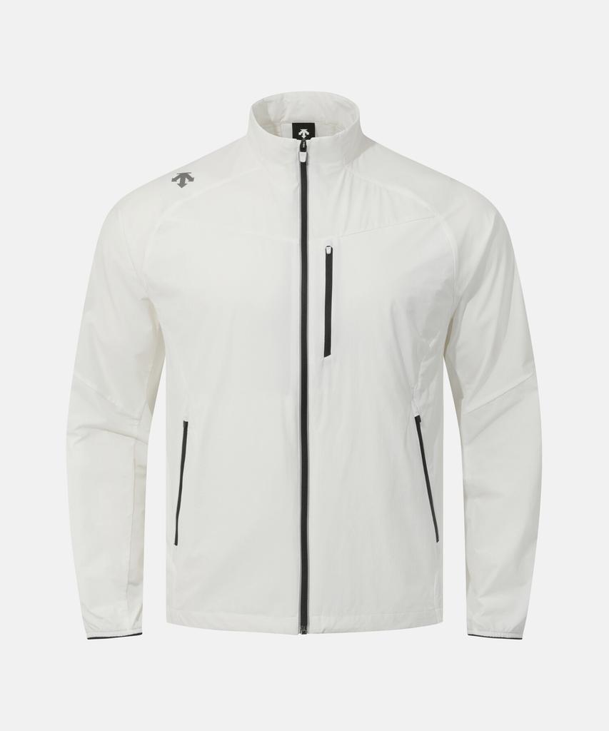 Descente Спортивная куртка на молнии из эластичной ткани для бега Белая Sr221Rwt41
