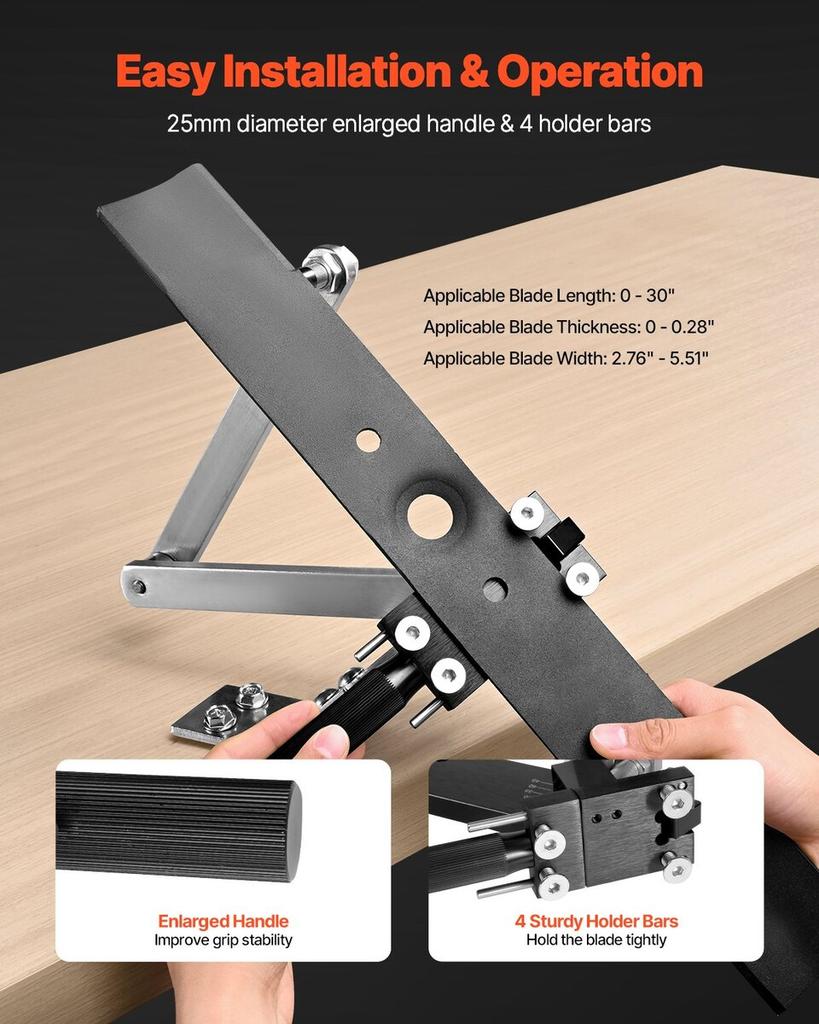 Lawn Mower Blade Sharpener with Blade Balancer 15° to 45° Adjustable