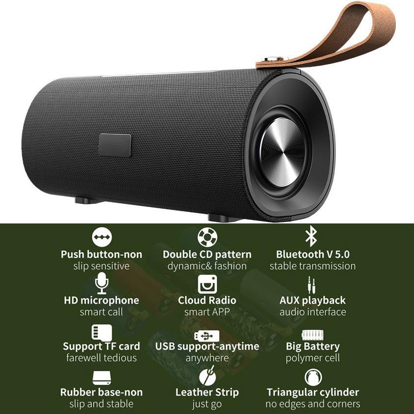 S30 Беспроводная Bluetooth-колонка HIFI Портативная акустическая система Стерео Бас Звуковая коробка Поддержка TF-карт, TWS, AUX, USB-флеш-накопитель