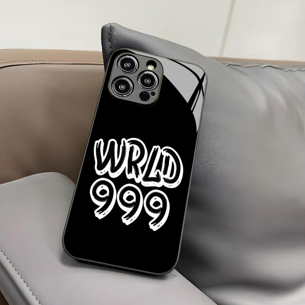 Чехол для телефона Singer J-Juice W-WRLD для Iphone 17 Air 16 15 14 12 11 13 Pro Max Mini X Xr Xs Puls Черная стеклянная крышка