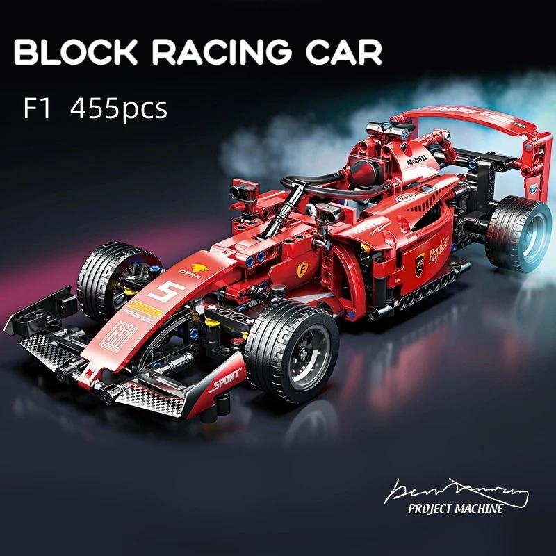 Технический НОВЫЙ Набор Строительных Блоков Гоночного Автомобиля F1 Модель MOC Комплект Для Самостоятельной Сборки Кирпичики Креативные Образовательные Игрушки Для Детей