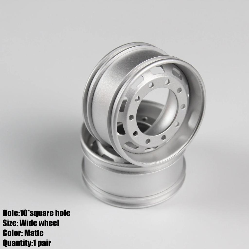 1 Pair Metal Front/rear Hub Wheel Spindle Head Brake Drum for 1/14 Tamiya RC Truck For scania 770S For man