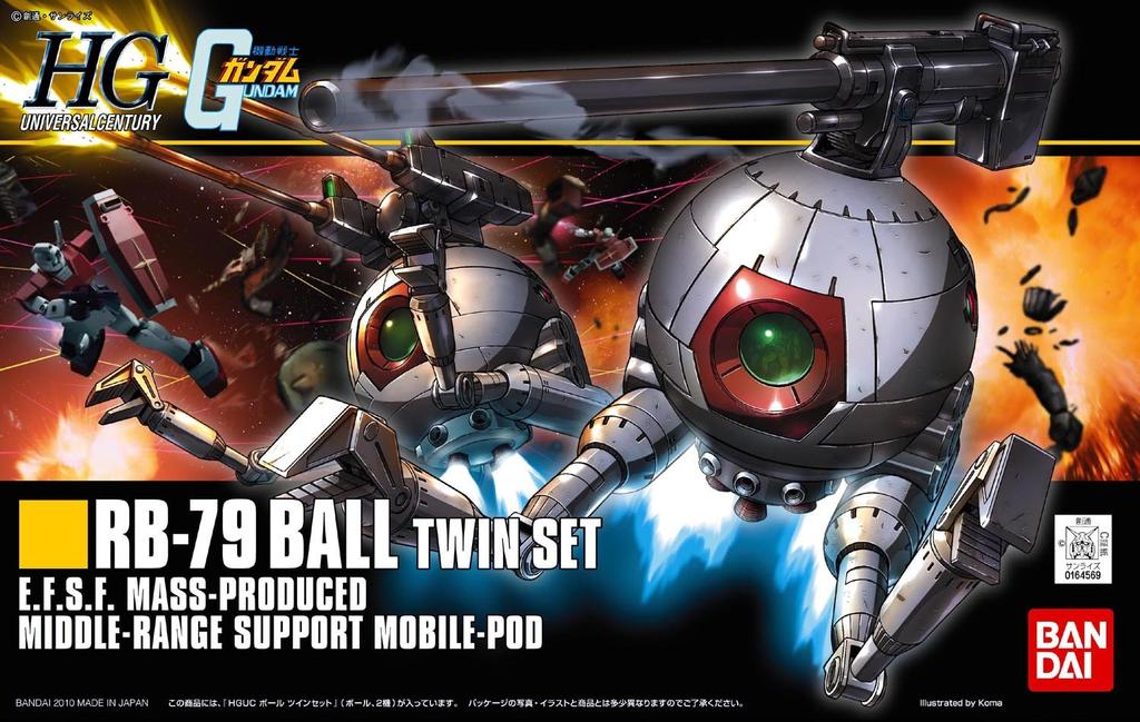 Gunpla HGUC Ball Twin Set Костюм 1/144 RB-79 (Мобильный Гандам)