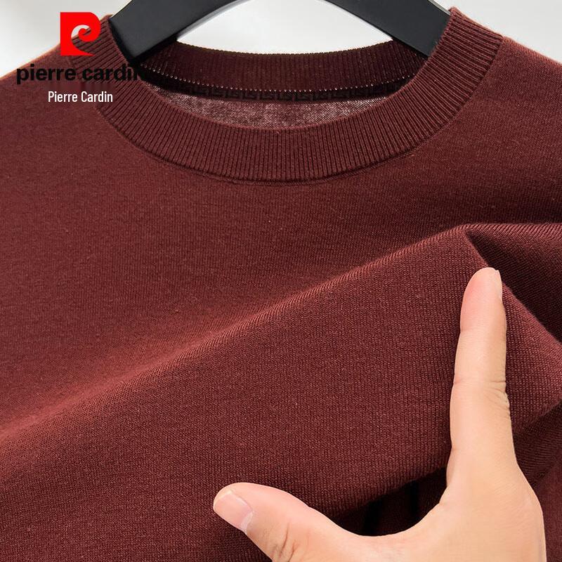 Мужской свитер с круглым вырезом из смесовой шерсти и шелка Pierre Cardin