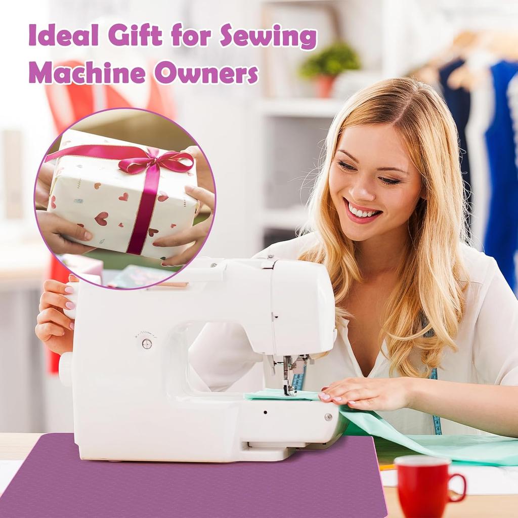 Sewing Machine Muffling Mats 2 Pcs, Serger Sewing Machine Pedal Mat for Reducing Vibrations Noise and Preventing Machine Movement, Sewing Supplies,