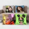 Наволочка Billie Eilish Синяя Диван Гостиная Спальня Изголовье Спинка Подушка Квадратная Подушка Время Сна