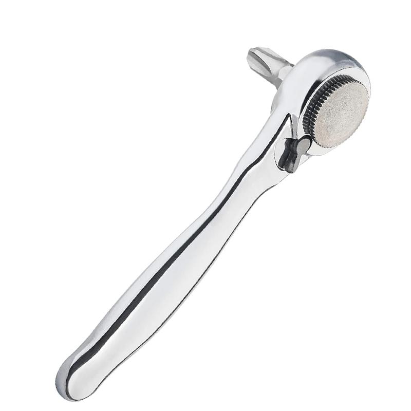 1pc Mini Ratchet Wrench 1/4 Socket Bidirectional Forward And Reverse Quick Screwdriver Cross Multi-function Set-Interface