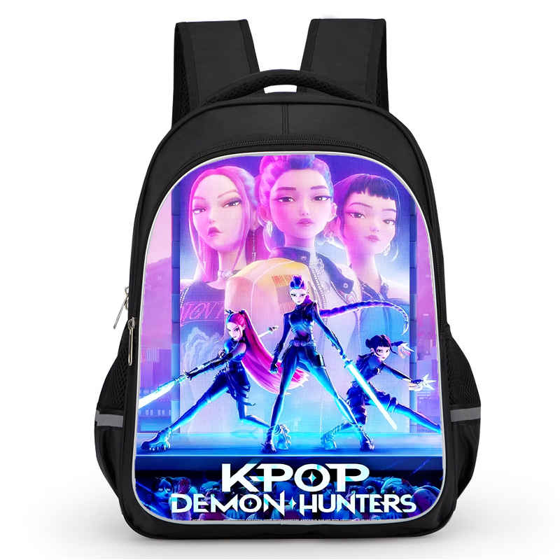 Cartoon School Bags For Boys Girl,16In School Backpack With Double Zipper Pocket,K-Ppop Kids Bags For Pupil Students, Best Gift