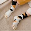 Middle Tube Coral Velvet Socks Thickened Sleep Socks  for Female Stay in the house