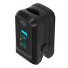 Organic LED Fingertip Pulse Oximeter Blood Oxygen Saturation Monitor With Lanyard Black
