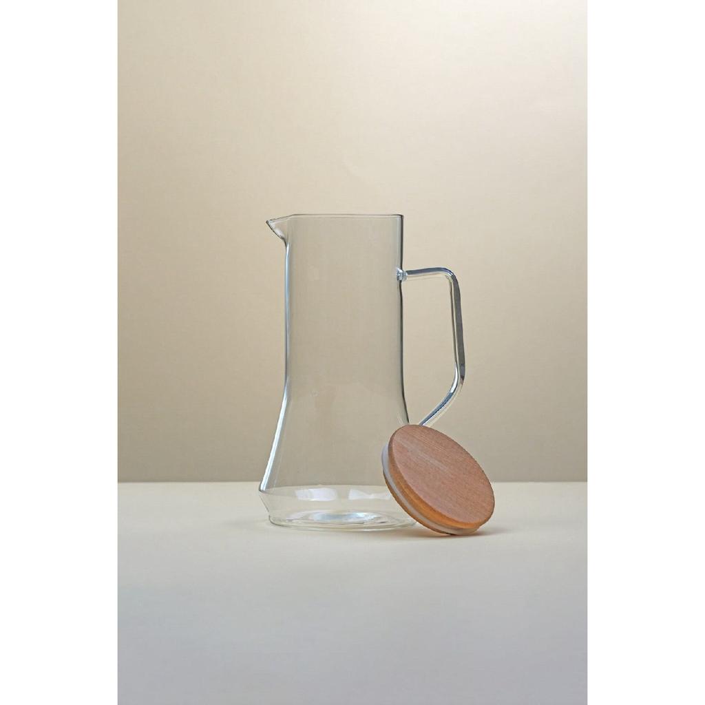 Glass Jug With Wooden Lid Vacuum 11,5x20,5cm - 1.200ml