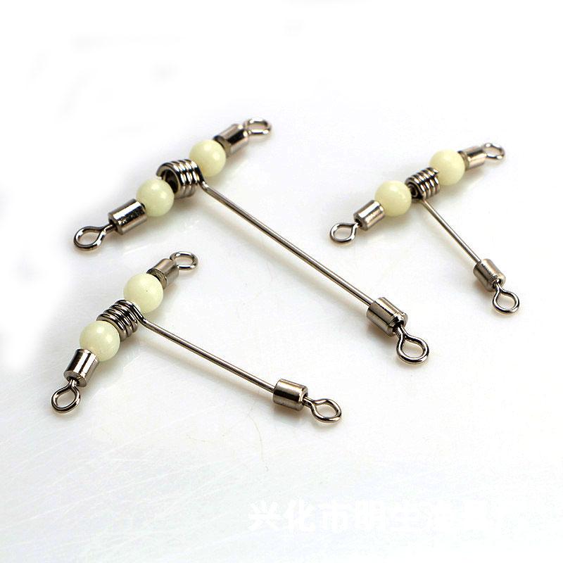 20pcs Luminous Beads /Swivel / 3-Way T Shape Stainless Wire Arms Fish Rig Branch Balance Fishing Tackle Accessories