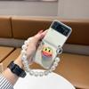 Милый Радужный смайлик, складной чехол для телефона с подставкой для Samsung Galaxy Z Flip 3 Zflip для Galaxy Z Flip 4, ремешок-браслет, чехол Funda