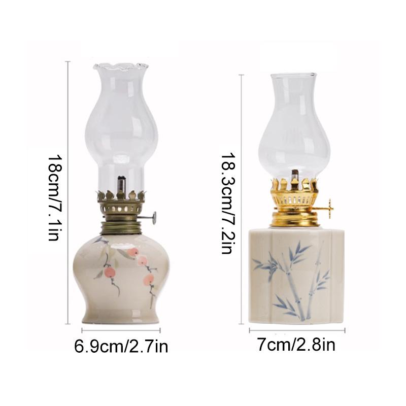 1 шт. ретро расписанная вручную керосиновая лампа керамическая чайная церемония атмосфера свеча старое масло