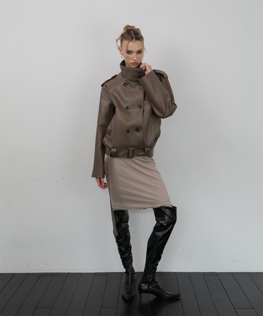 WAVEGIRL Vegan Leather Jacket (2Colors)