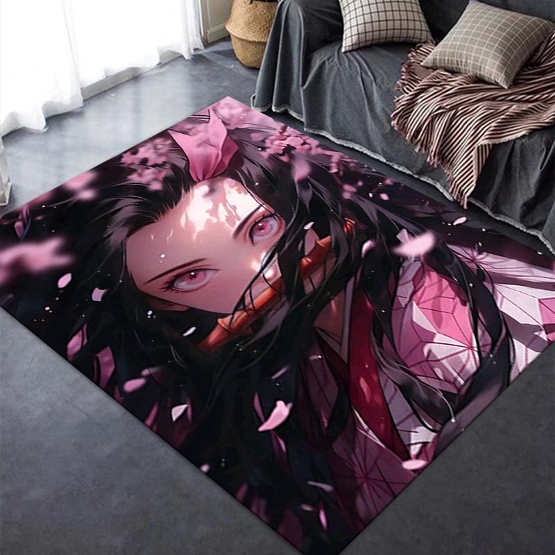 2025 New Nezuko Kamado Carpet Rug for Living Room Bedroom Home Sofa Decoration,Kids play Non-slip Floor Mat 97