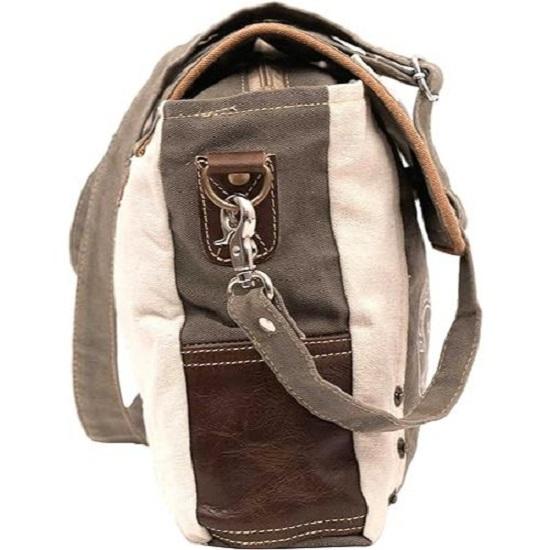 Кожаная сумка через плечо Star, регулируемая ручка, холщовая сумка через плечо