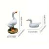 Handmade Mini Duck Statue Cute Micro Landscape Decoration White Duck Ornaments  Home Decorations