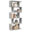 VidaXL 5-Tier Room Divider Shelf Concrete Grey 70x24x161cm, Shelf, Bookcase, Storage Shelf, 858096