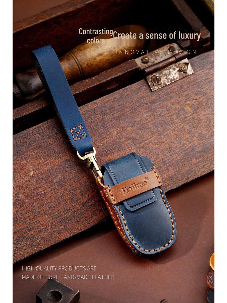 Чехол для ключа из кожи Crazy Horse ручной работы для Ford Lingyu