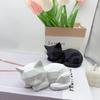 Статуэтка спящего кота, милая фигурка кота для стола, книжной полки, современный геометрический декор, 3D-печать, подарок для любителей кошек