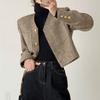 Женское весеннее элегантное короткое пальто во французском стиле, твидовая куртка с длинным рукавом