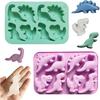 2Pcs Silicone Dinosaur Molds - Chicken Nugget, Popsicle & Chocolate Candy Maker -Non-Stick, Suitable for Children's Snacks, Parties, and Creative
